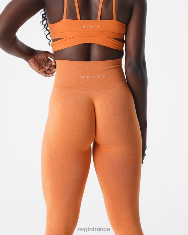 femmes XJRR2589 orange brûlée aptitude NVGTN jambières sans couture nv