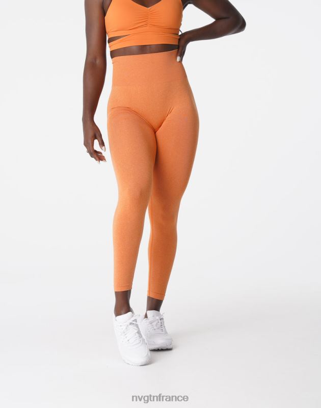 femmes XJRR2589 orange brûlée aptitude NVGTN jambières sans couture nv