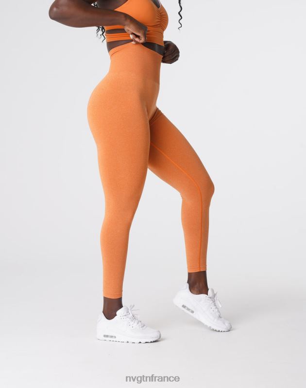 femmes XJRR2589 orange brûlée aptitude NVGTN jambières sans couture nv