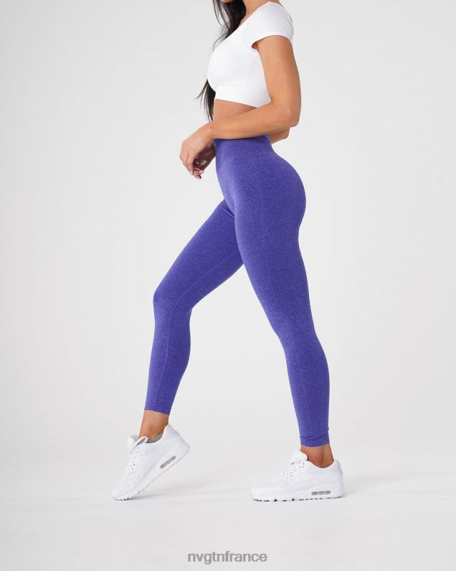 femmes XJRR2609 bleu électrique aptitude NVGTN jambières sans couture nv