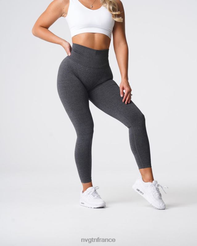 femmes XJRR2610 noir moucheté aptitude NVGTN leggings sans couture courbe