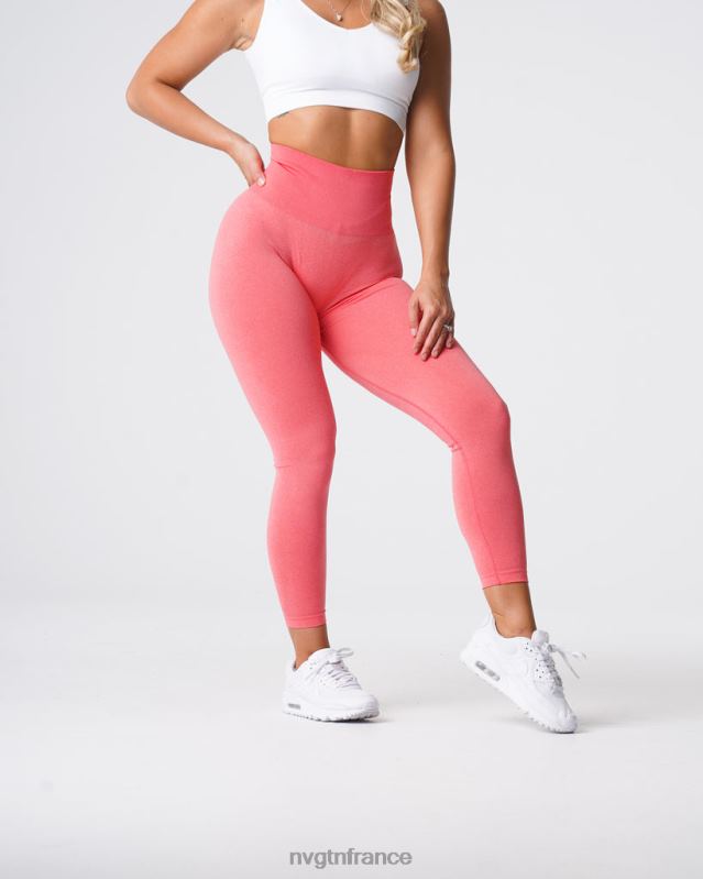 femmes XJRR2612 corail aptitude NVGTN leggings sans couture courbe