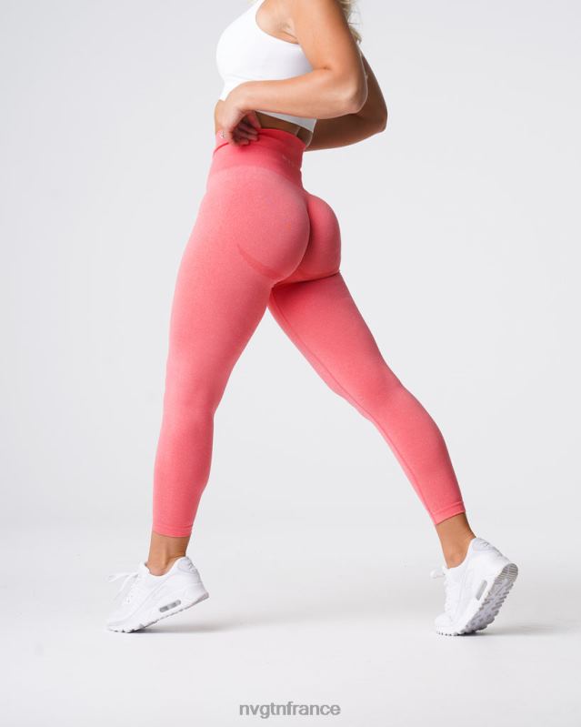 femmes XJRR2612 corail aptitude NVGTN leggings sans couture courbe