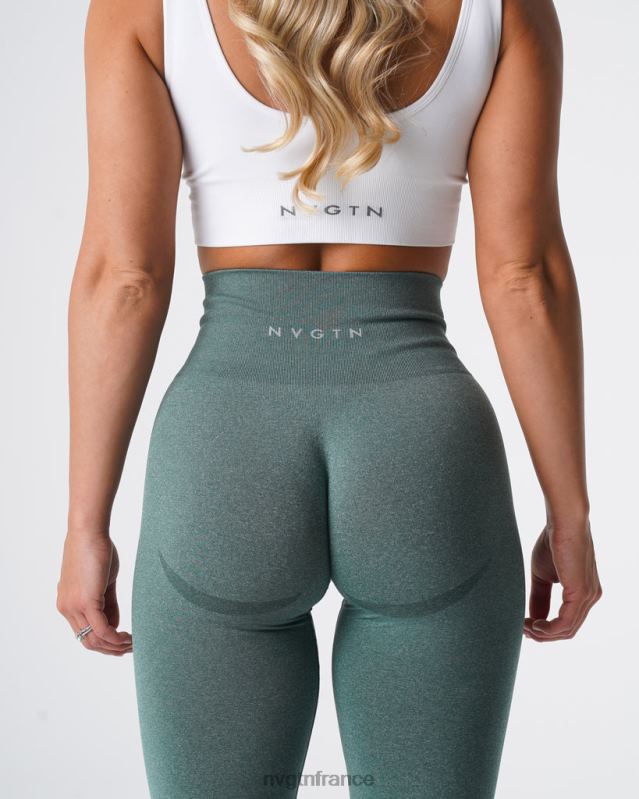 femmes XJRR2613 forêt verte aptitude NVGTN leggings sans couture courbe