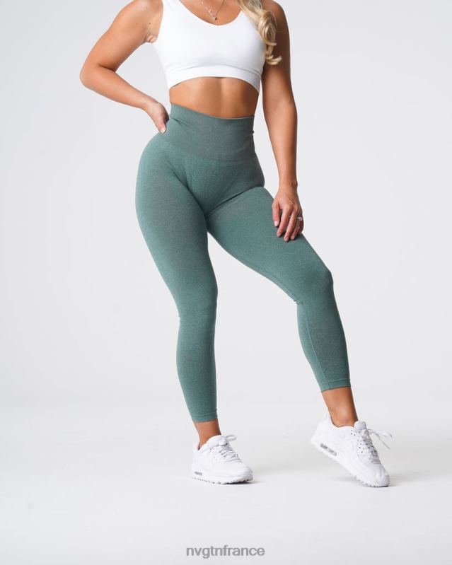 femmes XJRR2613 forêt verte aptitude NVGTN leggings sans couture courbe