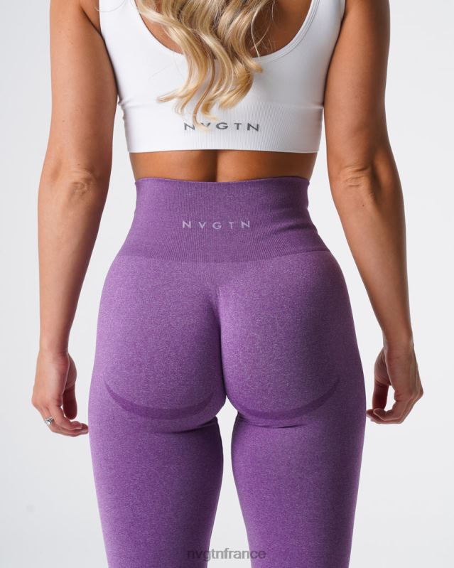femmes XJRR2616 violet aptitude NVGTN leggings sans couture courbe