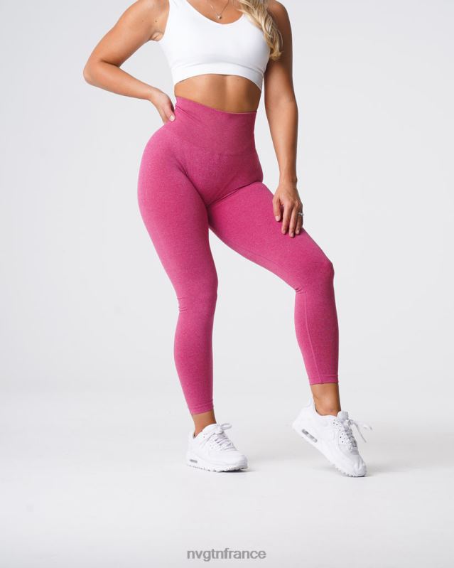 femmes XJRR2617 cramoisi aptitude NVGTN leggings sans couture courbe