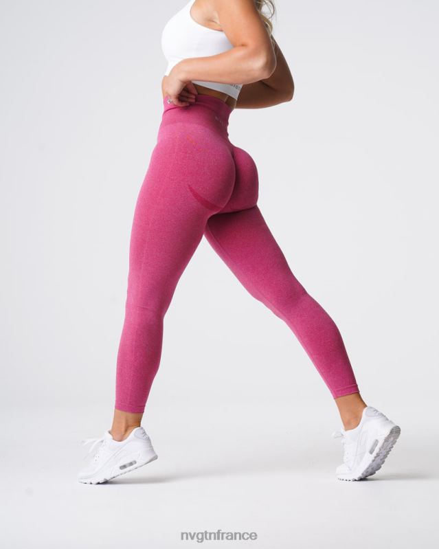 femmes XJRR2617 cramoisi aptitude NVGTN leggings sans couture courbe