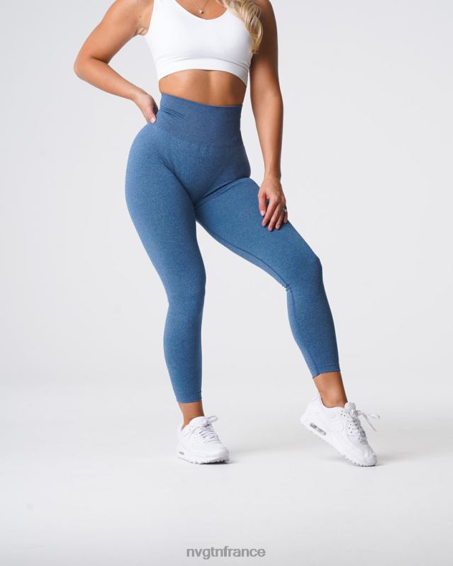 femmes XJRR2619 bleu ardoise aptitude NVGTN leggings sans couture courbe