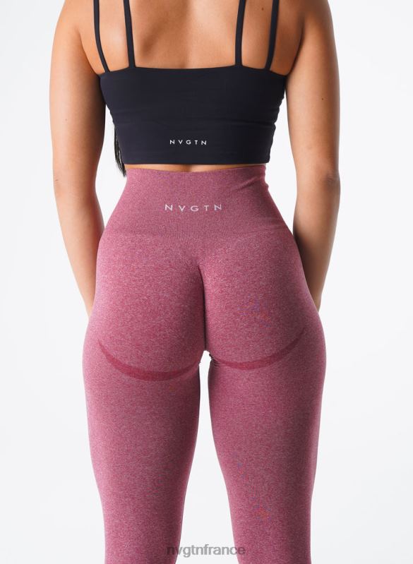 femmes XJRR2620 bordeaux aptitude NVGTN leggings sans couture courbe
