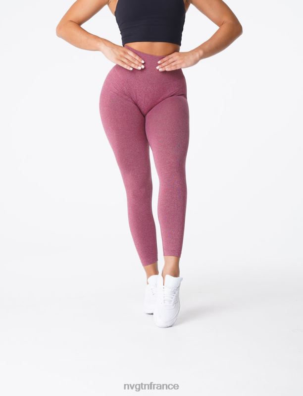 femmes XJRR2620 bordeaux aptitude NVGTN leggings sans couture courbe