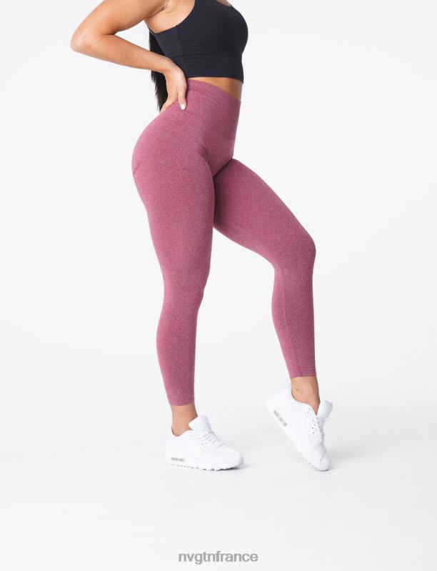 femmes XJRR2620 bordeaux aptitude NVGTN leggings sans couture courbe