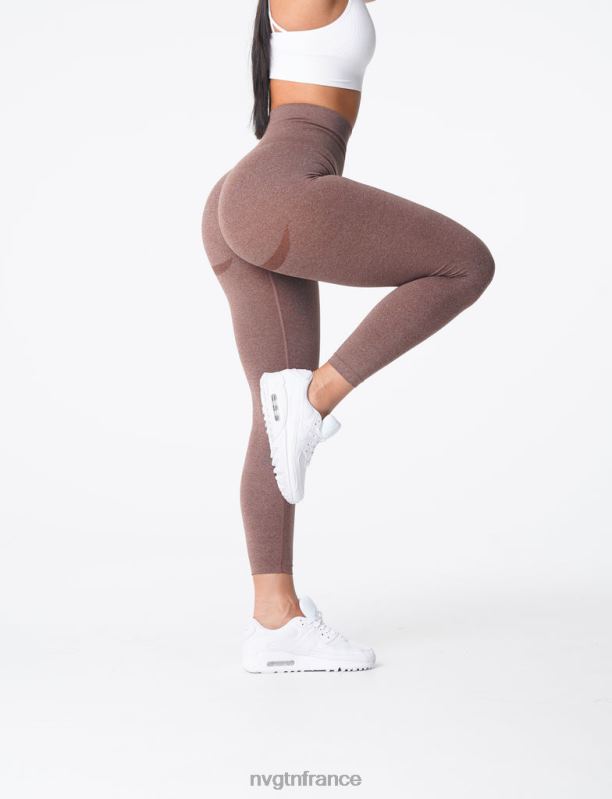 femmes XJRR2623 cacao aptitude NVGTN leggings sans couture courbe
