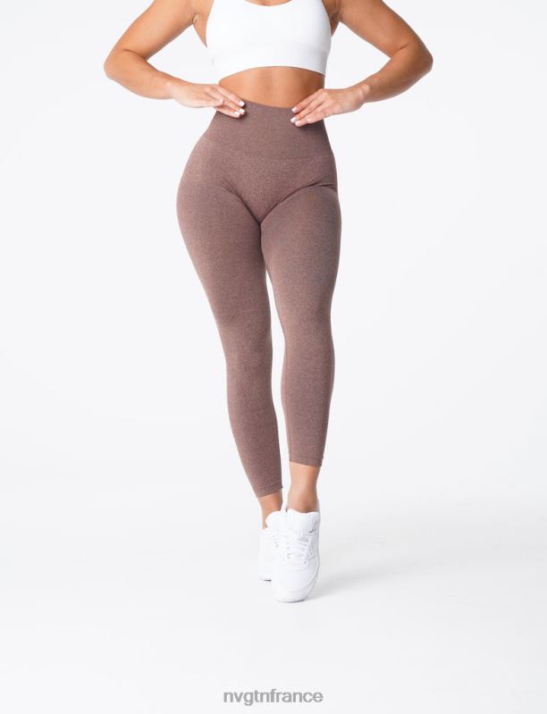 femmes XJRR2623 cacao aptitude NVGTN leggings sans couture courbe