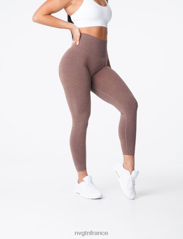 femmes XJRR2623 cacao aptitude NVGTN leggings sans couture courbe