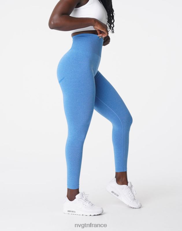 femmes XJRR2624 océan bleu aptitude NVGTN leggings sans couture courbe