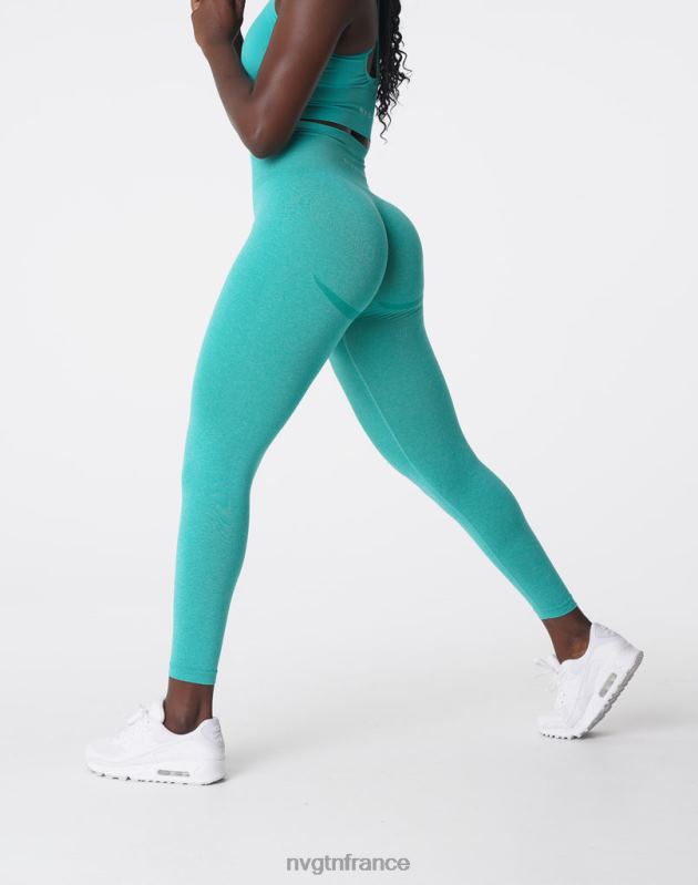 femmes XJRR2625 turquoise aptitude NVGTN leggings sans couture courbe