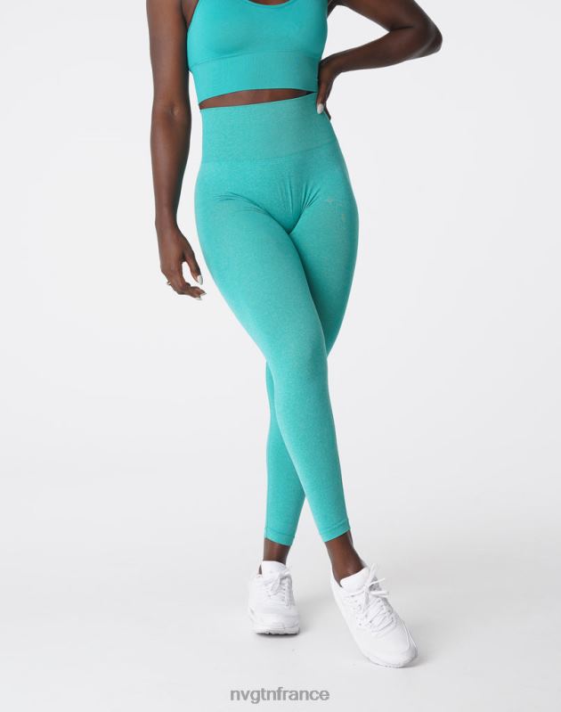 femmes XJRR2625 turquoise aptitude NVGTN leggings sans couture courbe
