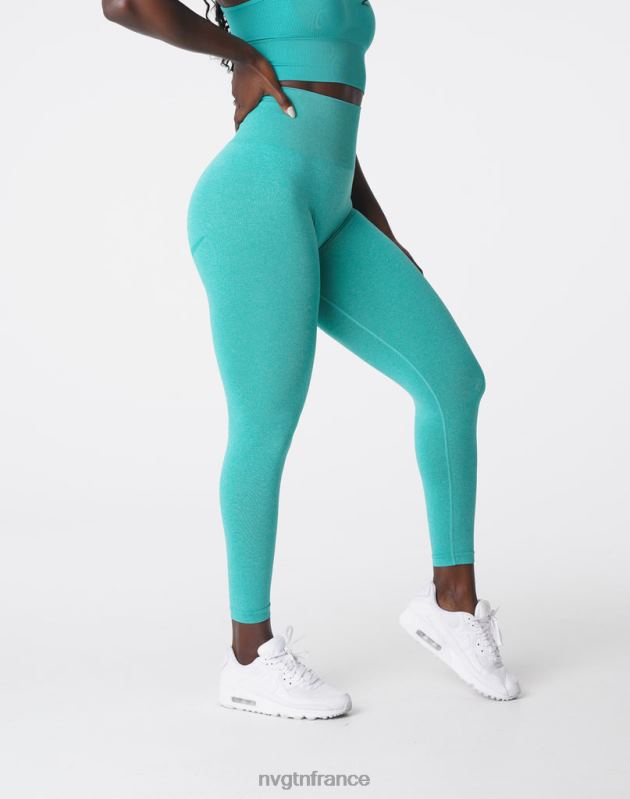 femmes XJRR2625 turquoise aptitude NVGTN leggings sans couture courbe