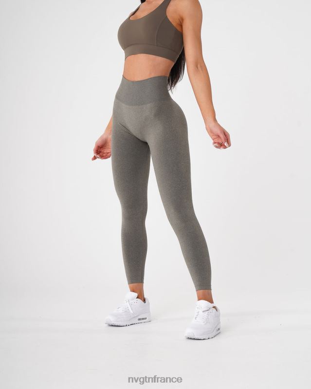 femmes XJRR2628 vert kaki aptitude NVGTN leggings sans couture courbe
