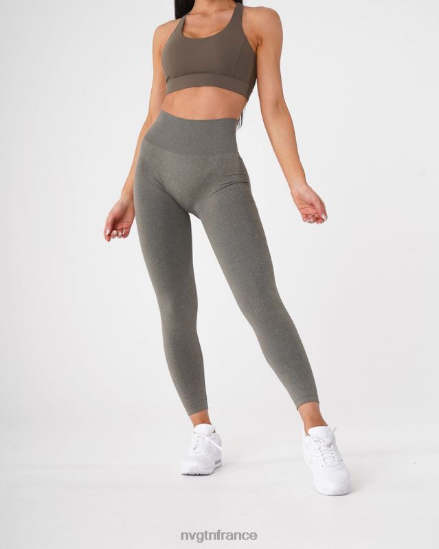 femmes XJRR2628 vert kaki aptitude NVGTN leggings sans couture courbe