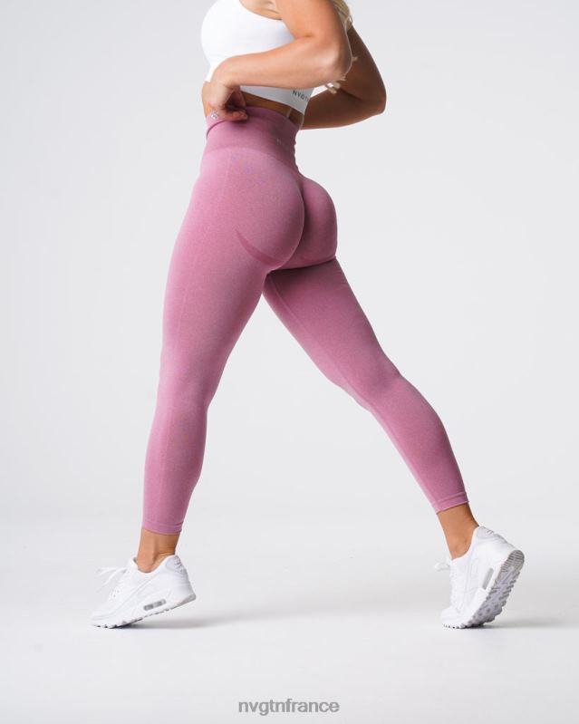 femmes XJRR2629 rose pastel aptitude NVGTN leggings sans couture courbe