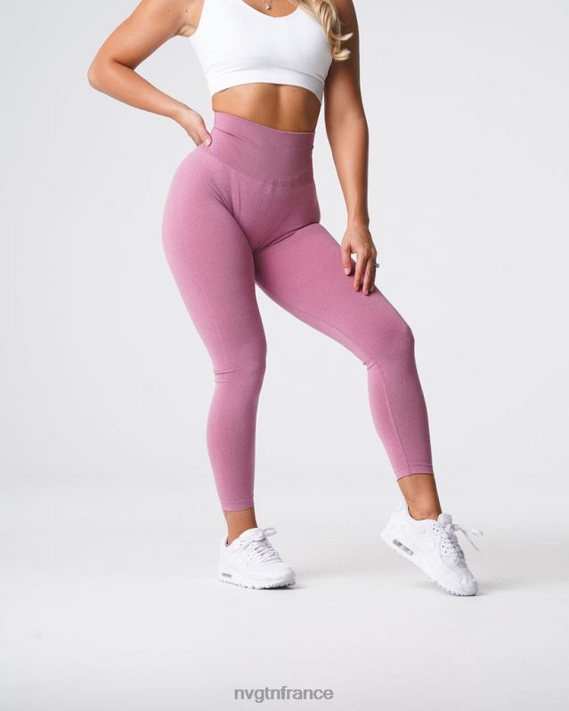 femmes XJRR2629 rose pastel aptitude NVGTN leggings sans couture courbe