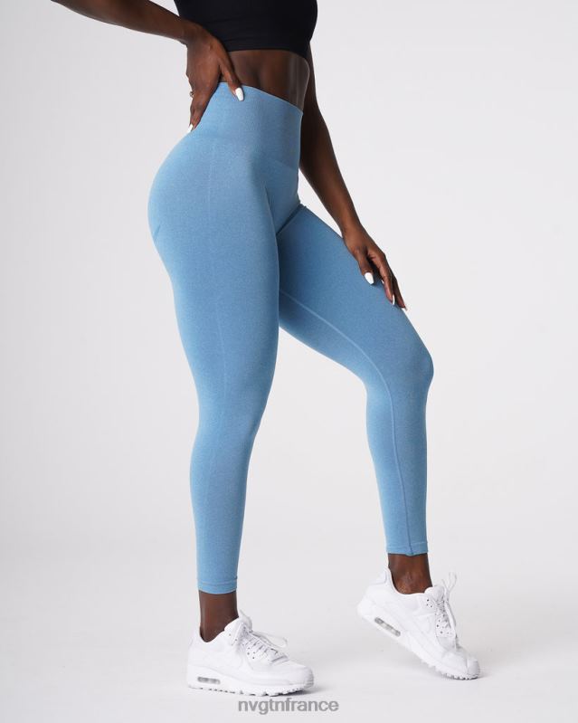 femmes XJRR2632 bleu ciel aptitude NVGTN leggings sans couture courbe