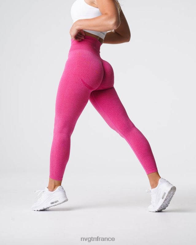 femmes XJRR2641 fuchsia aptitude NVGTN leggings sans couture courbe