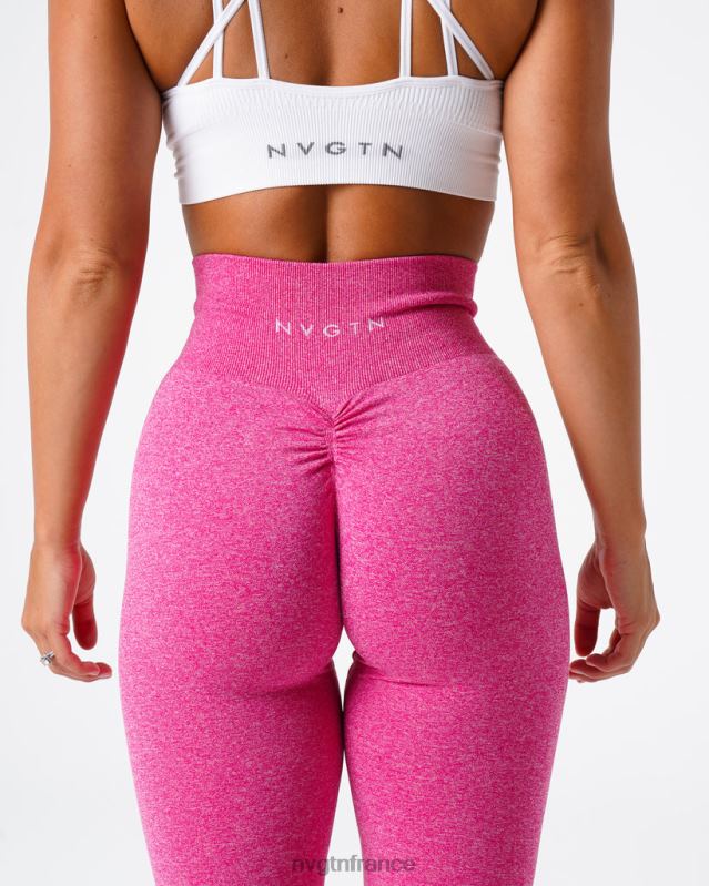 femmes XJRR2644 fuchsia aptitude NVGTN legging froissé sans couture