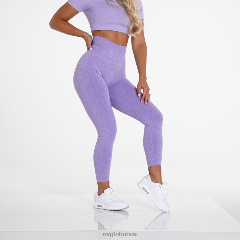 femmes XJRR2646 lilas aptitude NVGTN legging froissé sans couture