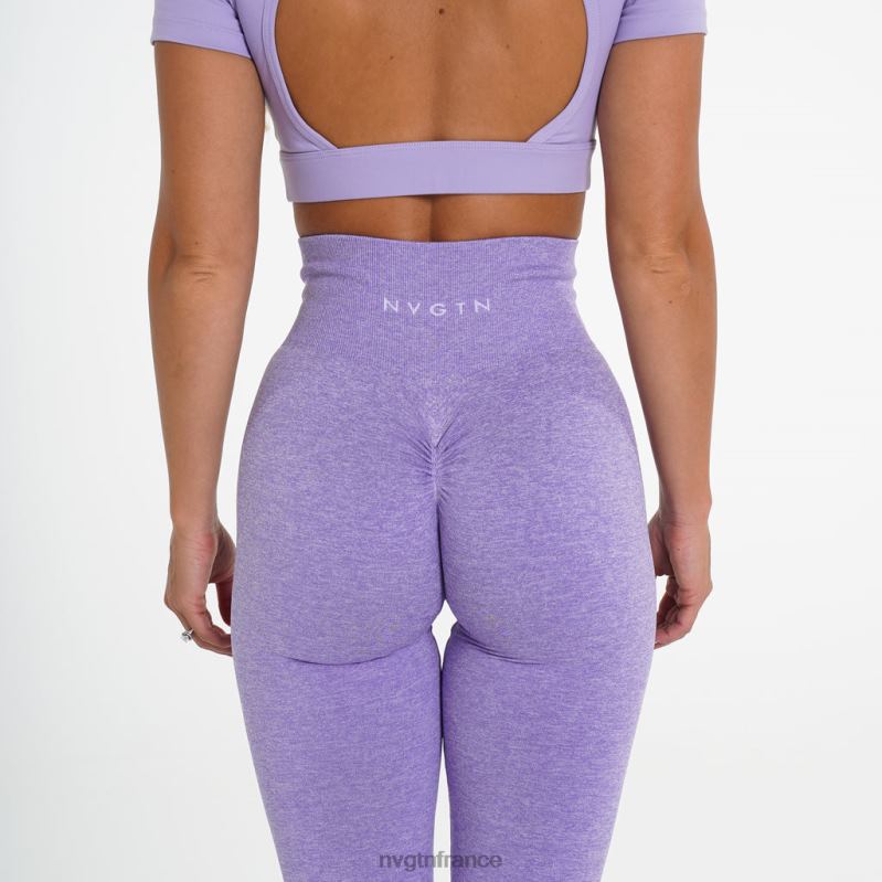 femmes XJRR2646 lilas aptitude NVGTN legging froissé sans couture