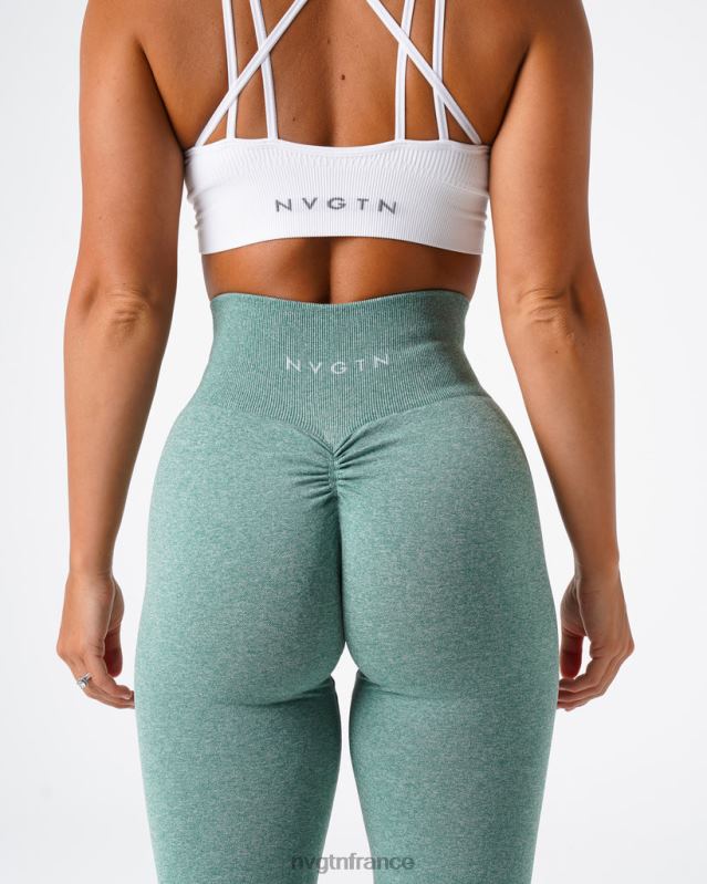 femmes XJRR2647 vert sauge aptitude NVGTN legging froissé sans couture