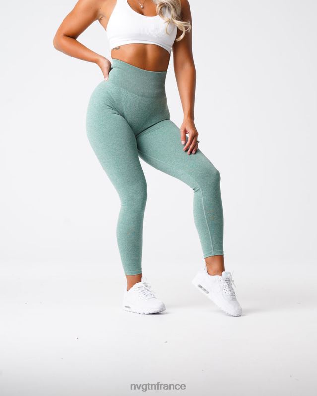 femmes XJRR2647 vert sauge aptitude NVGTN legging froissé sans couture