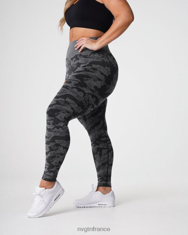 femmes XJRR2656 noir aptitude NVGTN legging camouflage sans couture