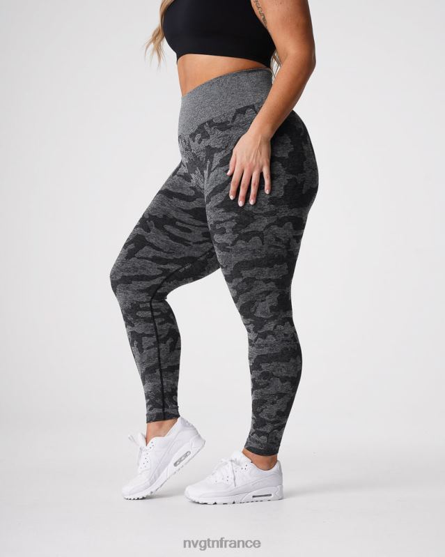 femmes XJRR2656 noir aptitude NVGTN legging camouflage sans couture