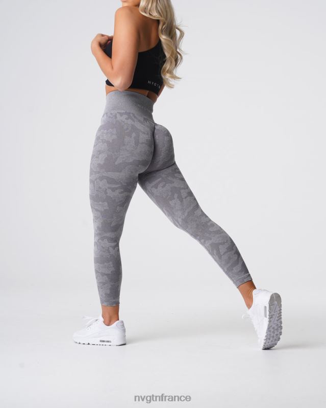 femmes XJRR2657 gris aptitude NVGTN legging camouflage sans couture