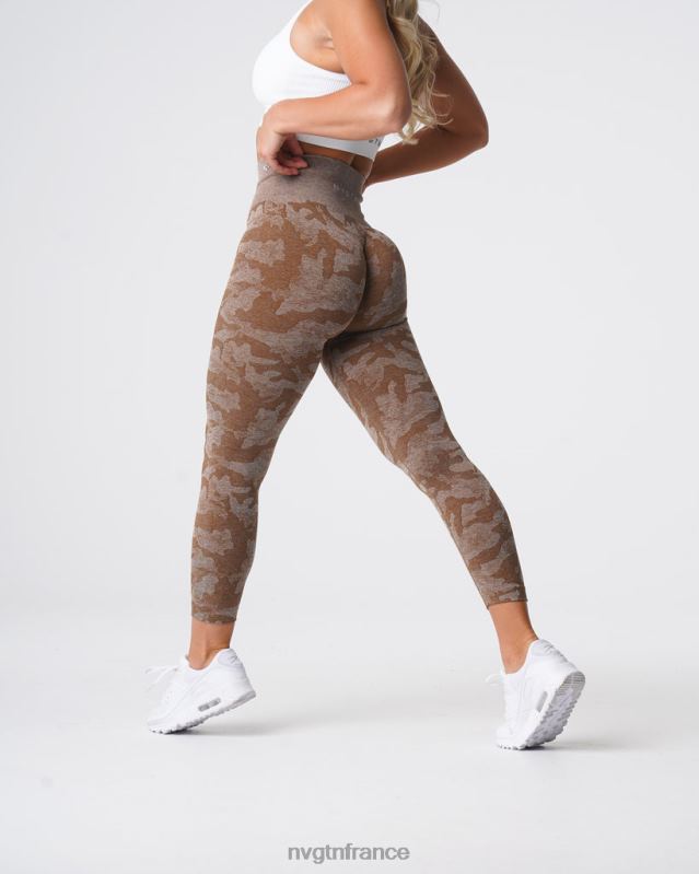 femmes XJRR2661 moka aptitude NVGTN legging camouflage sans couture