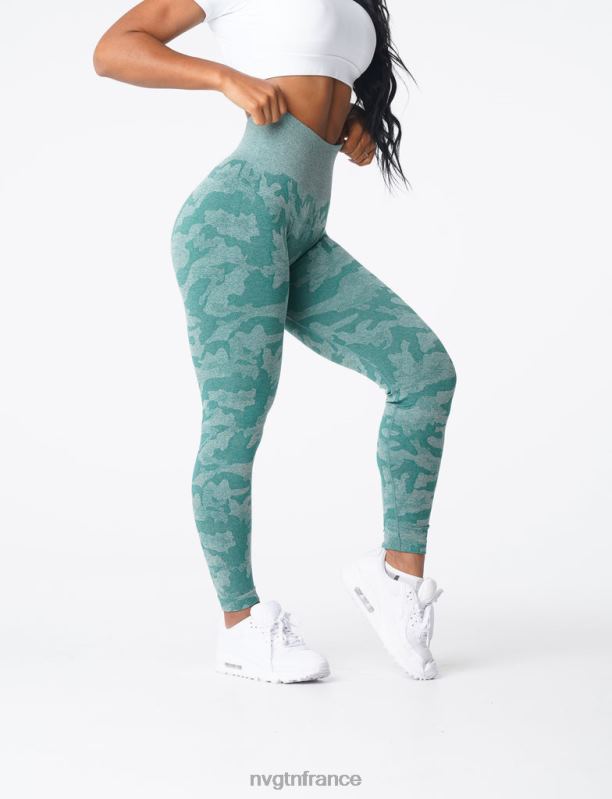 femmes XJRR2662 forêt verte aptitude NVGTN legging camouflage sans couture