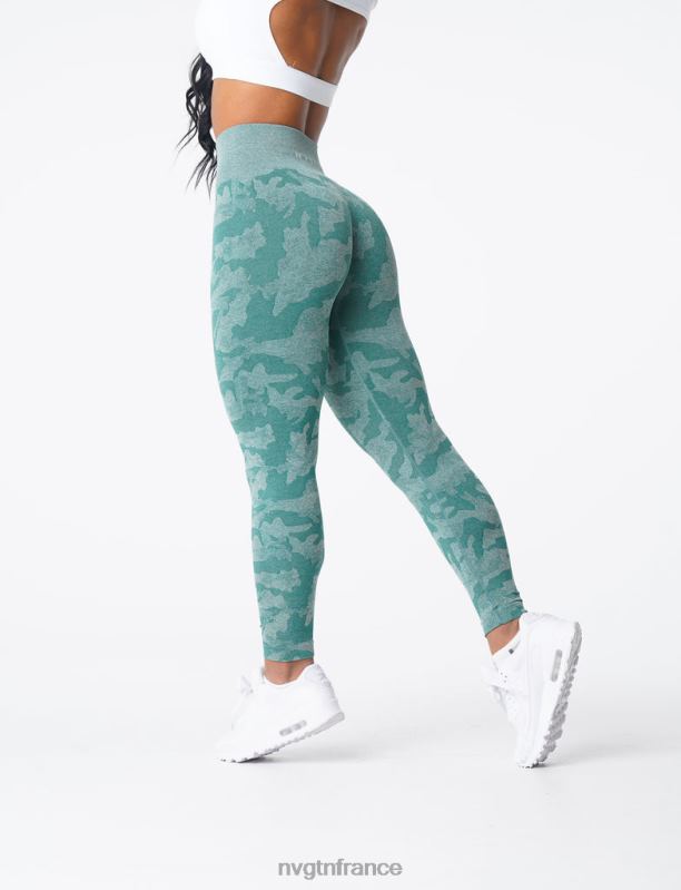 femmes XJRR2662 forêt verte aptitude NVGTN legging camouflage sans couture