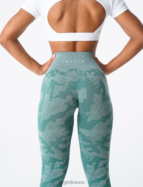 femmes XJRR2662 forêt verte aptitude NVGTN legging camouflage sans couture