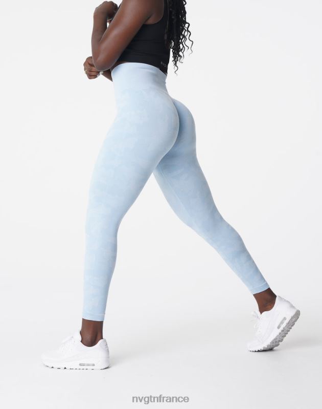 femmes XJRR2663 bleu glacé aptitude NVGTN legging camouflage sans couture