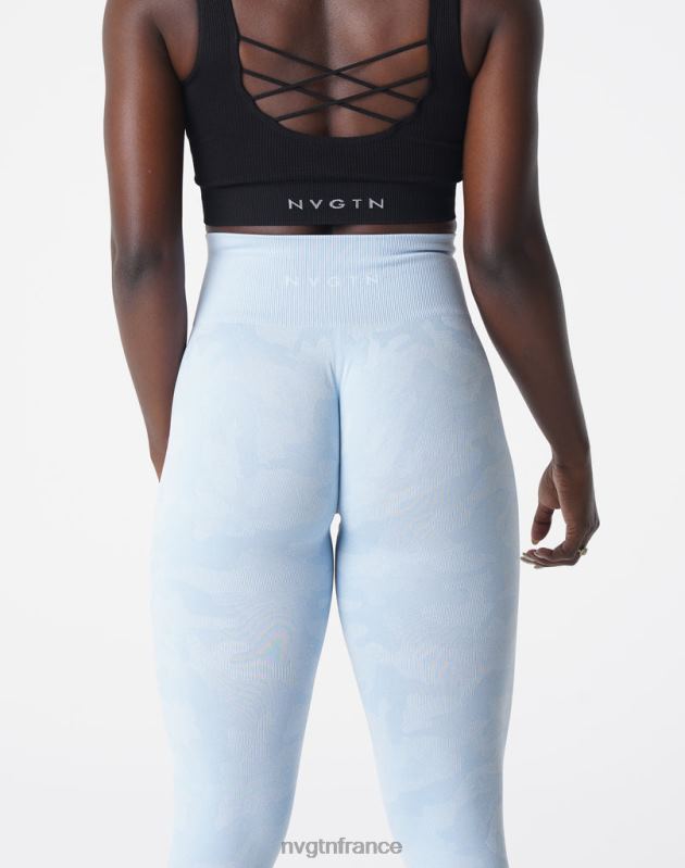 femmes XJRR2663 bleu glacé aptitude NVGTN legging camouflage sans couture