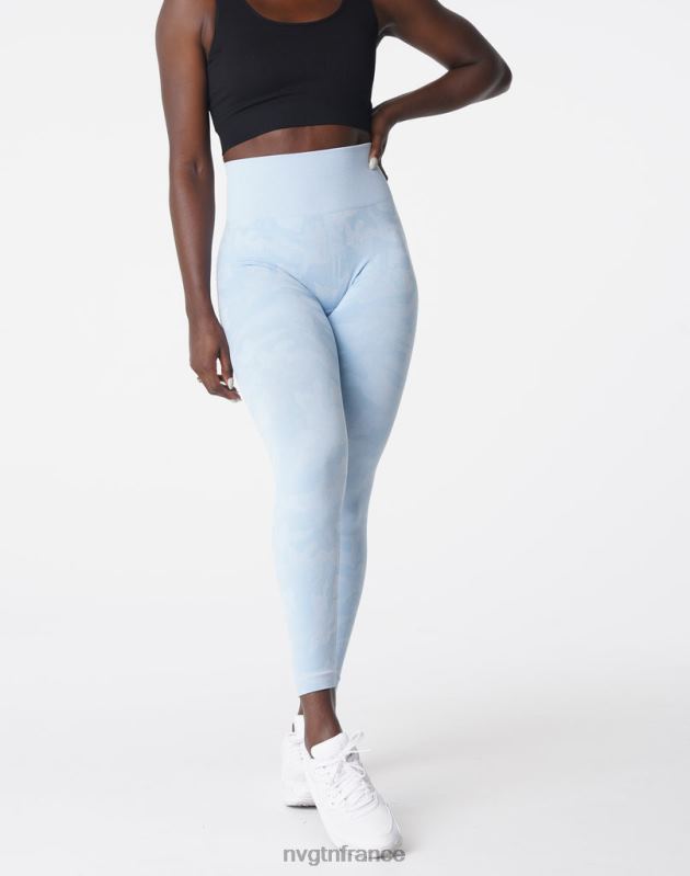 femmes XJRR2663 bleu glacé aptitude NVGTN legging camouflage sans couture
