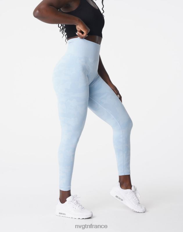 femmes XJRR2663 bleu glacé aptitude NVGTN legging camouflage sans couture