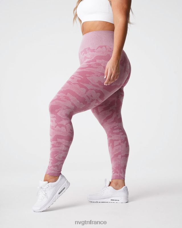 femmes XJRR2670 rose pastel aptitude NVGTN legging camouflage sans couture