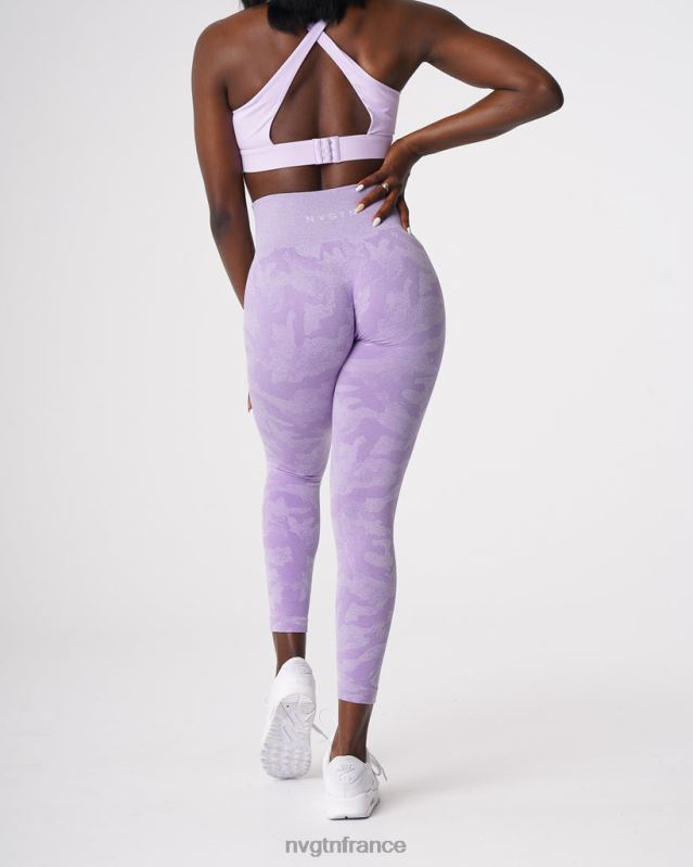 femmes XJRR2671 lilas aptitude NVGTN legging camouflage sans couture