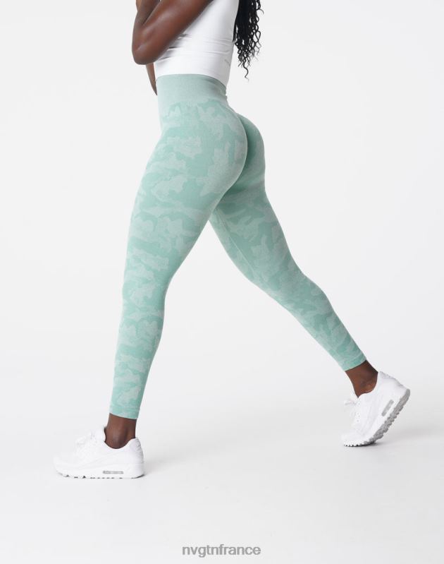 femmes XJRR2672 vert sauge aptitude NVGTN legging camouflage sans couture