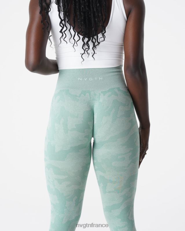 femmes XJRR2672 vert sauge aptitude NVGTN legging camouflage sans couture