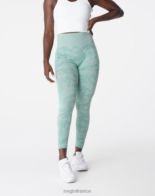 femmes XJRR2672 vert sauge aptitude NVGTN legging camouflage sans couture
